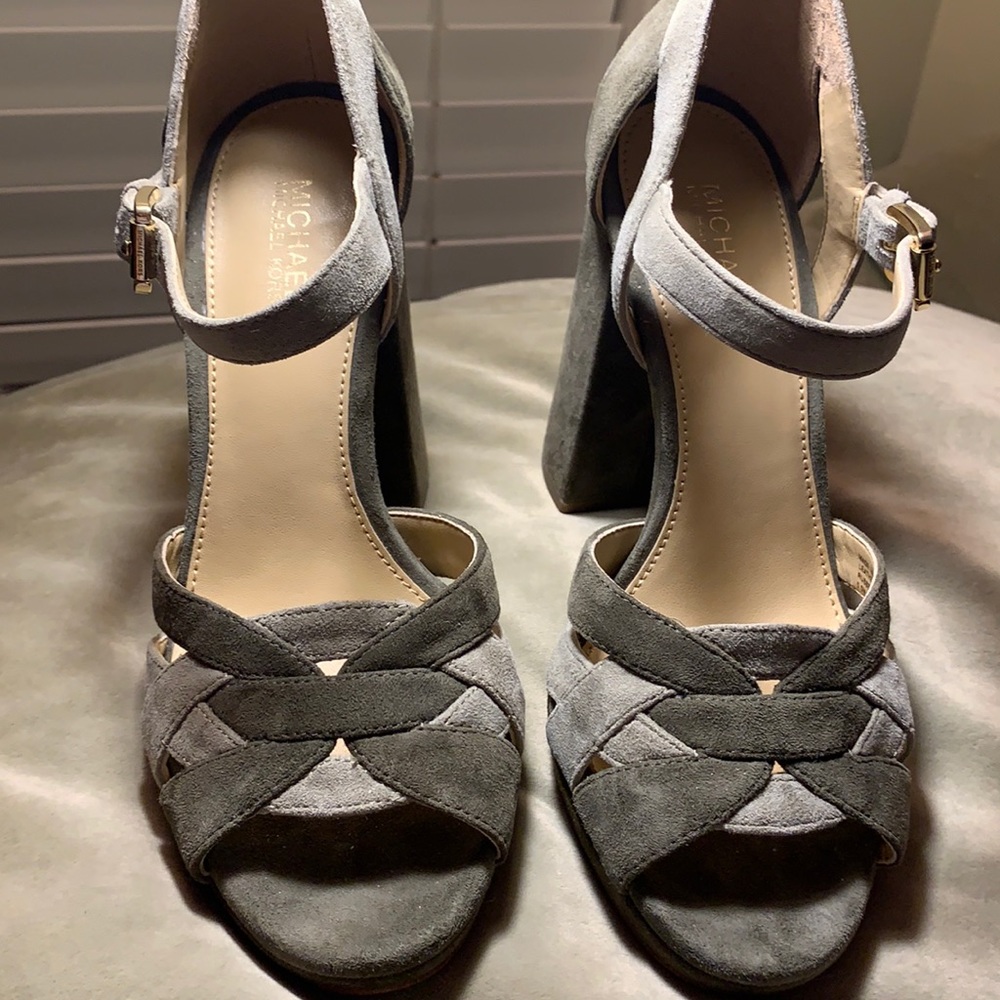 Michael Kors- Suede block heel Sandal